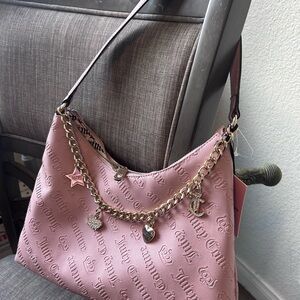 Juicy Couture Pink Quilted Shoulder Bag with wristlet lot